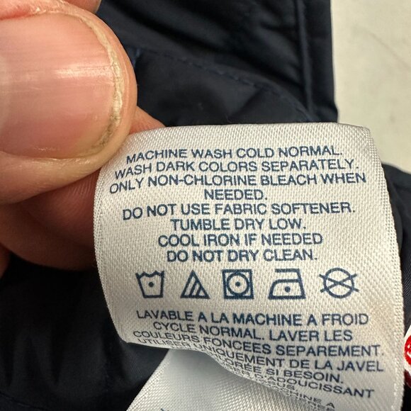 Lands End Womens Quilted Vest Size 3X Navy Blue PRIMALOFT Insulated Outerwear - Picture 7 of 9